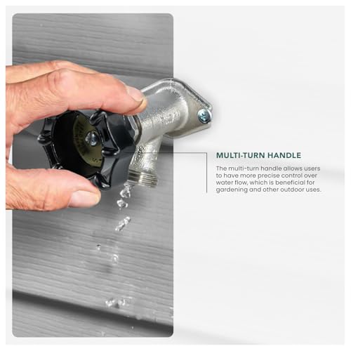 Midline Valve 10 Inch Frost-Free Sillcock, Chrome-Plated Brass Body – 1/2" MIP/Sweat Inlet x 3/4" Hose Bib Outlet by Midline Valve - Image 5