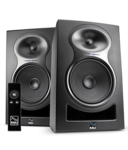 KALI AUDIO MM-6 6-Inch Multimedia Bookshelf Speakers Pair - 80W Powered Speakers with Boundary EQ Settings & Remote Control - RCA, Optical, S/PDIF, XLR Inputs - Professional Home Audio Speakers System