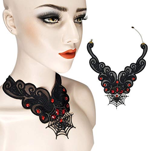 Aniwon Vintage Black Lace Skull Choker Necklace For Women Girls Halloween Decorations Party Accessory #TOP4