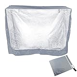 SagaSave Universal-Abdeckung für Doppelstall, feuchtigkeitsbeständig, für Kaninchenstall, Abdeckung für staubdichte Stallabdeckung für Rubbits, Hamster, Haustiere,Hauszubehör, Grau, 122 x 50 x 105 cm