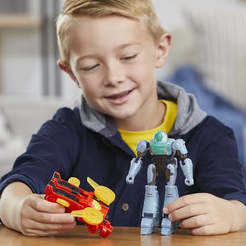Transformers EarthSpark Cyber-Combiner, Figurines Terran Twitch et Robby Malto, Jouets pour Enfants 6 Ans et Plus, Figurines d'action Transformables, pour Garçons et Filles
