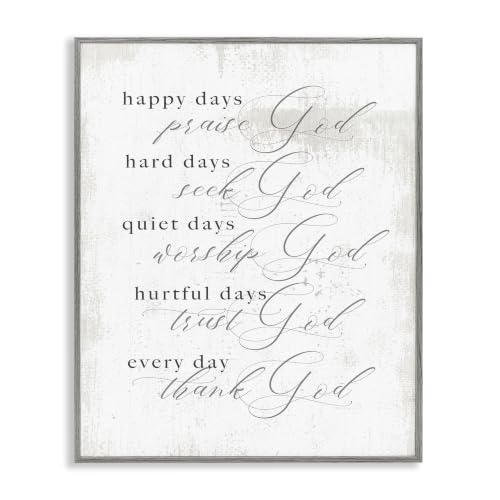 'Happy Quiet Hurtful Hard Days with God Phrase'| Framed Giclee Art