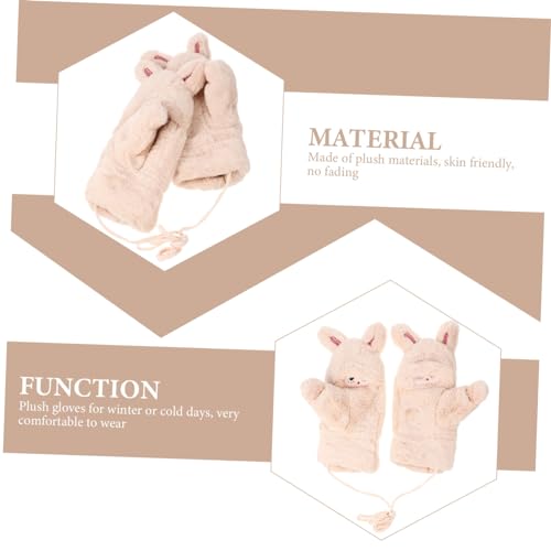 Didiseaon Cartoon Plush Gloves Screen Gloves Ideal for Winter Outdoor Activities3