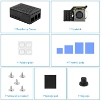Aolso Raspberry Pi 5 Gehäuse, mit offiziellem aktivem Kühler, unterstützt PCIe M.2 NVMe SSD Shield Top, für Raspberry Pi 5 4GB/8GB, Passive Cooling Heat Dissaption Case – Ansicht 8