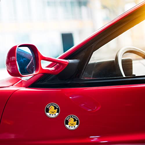 Thinp 2 Pieces Metal Car Badges Duck Badge Rated Car Emblem 4 X 4 Metal Automotive Badge 3D Car Badge Stickers Compatible With Motorcycle Vehicles Trucks Suv Rv Decorations (B) #TOP4