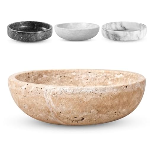FNTSTICGOODS Travertine Decorative Bowl