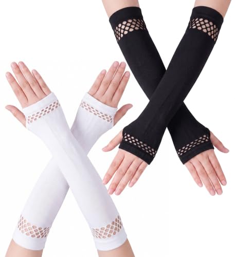 Avidlove Womens Long Fingerless Gloves Arm Warmers Oversleeve 2 Piece