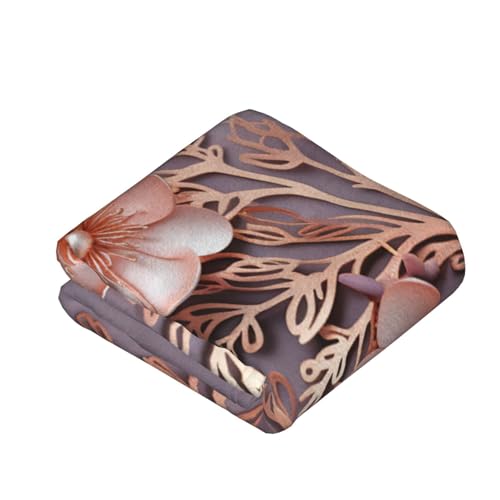 Couverture polaire fleurie douce pour vos soirées cocooning