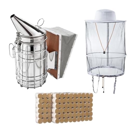HunterBee Kit d'outils pour d'apiculture,Fumeur d'abeilles, Fournitures apicoles,Apiculture Materiel kit,kit Debutant Apiculture,Kit de démarrage pour Apiculteur
