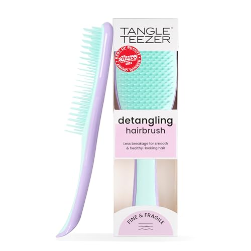 Tangle Teezer Fine & Fragile Ultimate Detangler Brush, Dry & Wet Hair Brush to Detangle & Reduce Breakage, Lilac/Mint