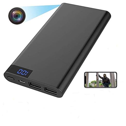 WiFi Dold Spion Kamera 1080P - 4K Mini DV HD-Kamera Nattsyn Mobil Aktivering övervakningskamera bärbar digital kraftbank