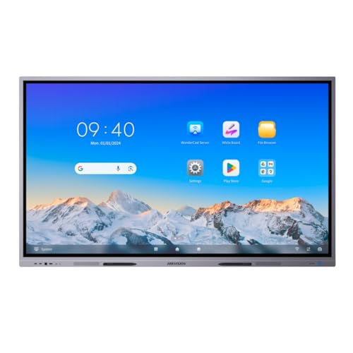 Hikvision Moniteur Ultra 65" Tactile DLED 4K UHD 60Hz Gris
