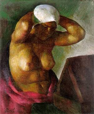 Peinture à l'huile Karoly Patko pour décoration salon élégant