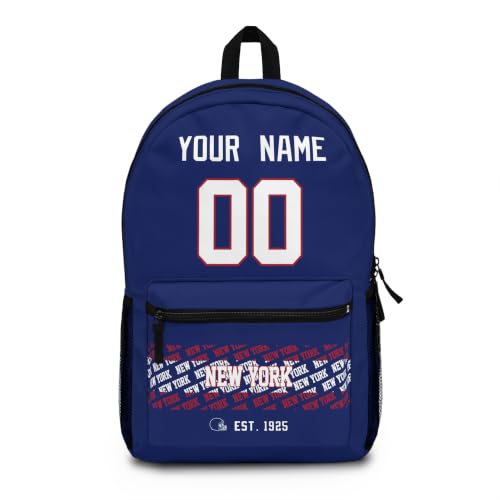 Image of New York School Backpack Custom Gifts for Boys Girls Teens | Custom Name and Number Personalized Bookbag