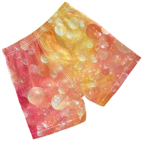 Pigsaly Boys Swim Trunks Candy Sweet Coral Yellow Pink Gradient Glitter Boys Board Shorts Swimsuit Swimwear Bathing Suit XS2