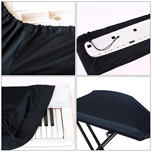 EXCEART de Piano Tampa Do Pó para Teclado 88 Teclas Com Cordão Elástico Ajustável E Fecho de Travame