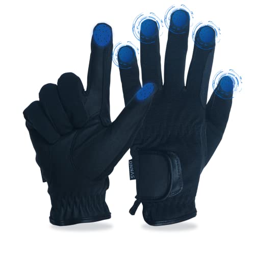 Onnas Indoor Equestrian Riding Gloves Touchscreen Equestrian Gloves Women Anti-Slip Horse Riding Gloves Breathable Horseback Riding Gloves For Girls (Black-1, Small) #TOP6