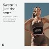 Sports Research Waist Trimmer Pack - Sweet Sweat Waist Trimmer (Black/Pink, Small) & Workout Enhancer Roll-On Gel (Tropical Scent)