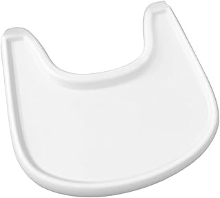 Tablett Kompatibel mit Stokke Tripp Trapp Stuhl, Tray für Hochstuhl, 100% BPA-frei, Einfach zu montieren, Hochstuhlzubehör für Kleinkinder 6–36 Monate - Weiß