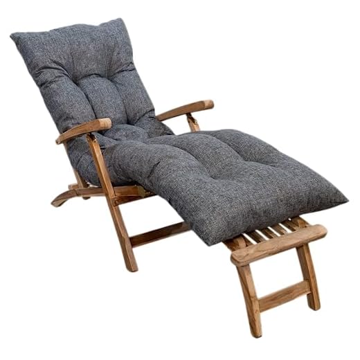 bananair - Cojín para Tumbona | Colchóneta para Tumbona Medidas | Almohadón de Jardin, Piscina o Playa | Cojín para Silla Exterior | Fabricado en Francia (Gris, 195x65x15 cm)