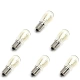 Othmro 6Pcs Light Bulbs 220-240V 15W Heat Resistant Bulbs E14, 2700K Warmwhite Oven Light Bulb Appli