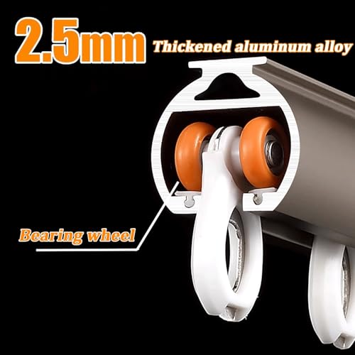Rail à rideau silencieux alu noir 300 cm pour en finir avec le bruit - 3