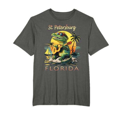 St. Petersburg Florida Vacation Cute Alligator Souvenir T-Shirt