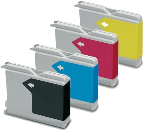 Brother LC970 - LC1000 - Multipack C/Y/M/BK - Set of 4 Brother Compatible Ink Cartridges for Brother DCP-130C DCP-135C DCP-150C DCP-153C DCP-157C DCP-330C DCP-350C DCP-540CN DCP-560CN DCP-750CW DCP-770CW MFC-235C MFC-260C MFC-5860CN MFC660CN MFC-240C MFC-665CW MFC-680CN MFC-845CW MFC-885CW MFC-3360C MFC-440CN MFC-465CN MFC-5460CN FAX 1360 FAX 1460 FAX 1560 Printer Inks - (Contains: LC 1000BK / LC 970BK - LC 1000C / LC 970C - LC 1000Y / LC 970Y - LC 1000M / LC 970M)