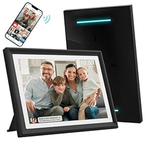 Digitale fotolijst, wifi, 32 GB, digitale fotolijst, 10,1 inch, 1280 x 800 IPS LCD-touchscreen, Smart Cloud-fotolijst met automatische rotatie, momenten