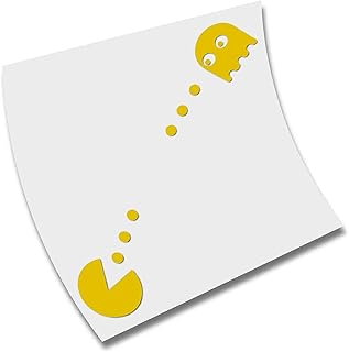 PEGATINA STICKER COMECOCOS RETRO GAMING AUTOCOLLANT AUFKLEBER COLOR A ELEGIR VINILO (Amarillo Claro)