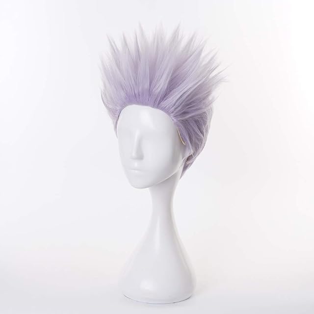 Foto 4 de 6 de Peluca Cosplay Anime, Peluca Jujutsu Kaisen, Peluca con Capucha Gratuita, Para Halloween, Fiesta, Carnaval