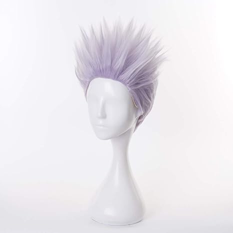 Anime Cosplay Wig Jujutsu Kaisen Wig with Free Wig Cap for Halloween Party Carnival Nightlife Concerts Weddings (Gojo Satoru-A Wig)