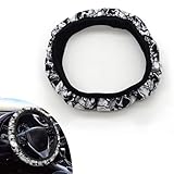 ijuicy Skull Design Steering Wheel Cover, Gothic Skull Protector, Universal 15 Inch Car Steering Wheel Covers