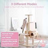 Laserpaws© Interaktives Katzenspielzeug - Katzenspielzeug Elektrisch mit Laserpointer Katze | Katzenspielzeug Selbstbeschäftigung | Katzen Spielzeug und Katzenlaufrad | Cat Toys (rosa)