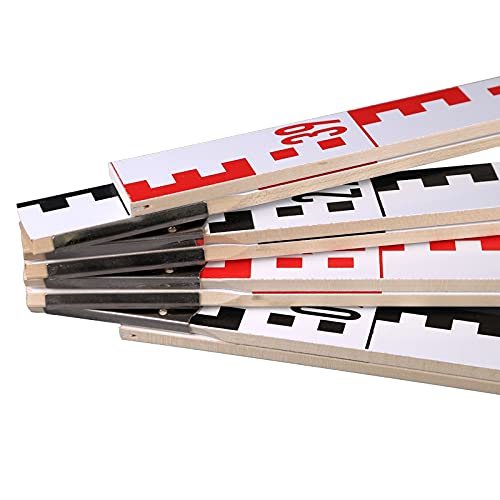 Nivellierzollstock 4 m (Geometer-Maßstab), Transportlänge 57,5 cm – E-Teilung/mm-Teilung