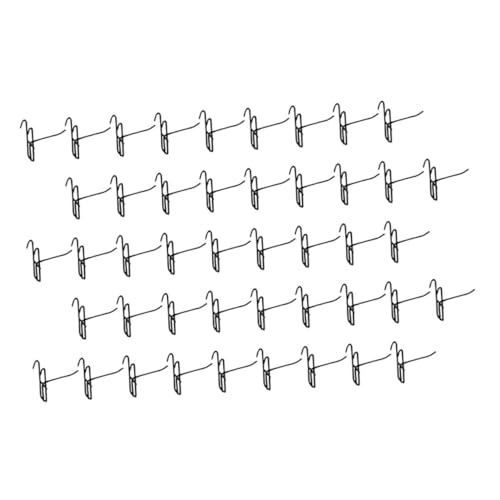 Alipis 50 Piezas Gancho Para Tablero Perforado Ganchos Metálicos De Rejilla Para Pared Pack Para Estantes Multifuncionales Fáciles De Instalar y Ajustar Para Herramientas y Joyas El Hogar