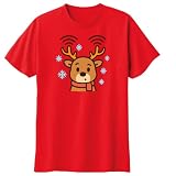 [オリメイク] 電波トナカイ tシャツ 面白tシャツ クリスマス レッド Sサイズ