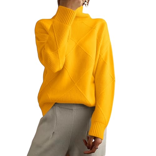 Raxmolo Women's Turtle Neck Sweater Fall Winter Long Sleeve Chunky