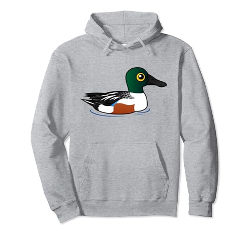 Cute Cartoon Northern Shoveler Birdorable Duck Bird Species Pullover Hoodie