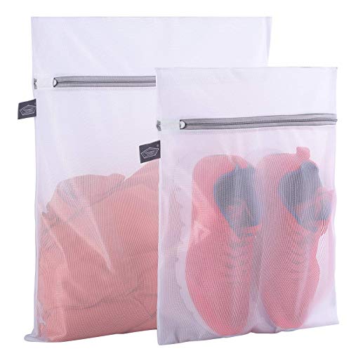 Kimmama Laundry Bag Mesh Wash Bags, Washing Machine Wash Bag, Net Washer Sack with Zipper, Dryer Pouch for Cleaning and Drying Cloths, Garment, Delicates, T-shirt, Underwear, Bra, Pant, Small Toys