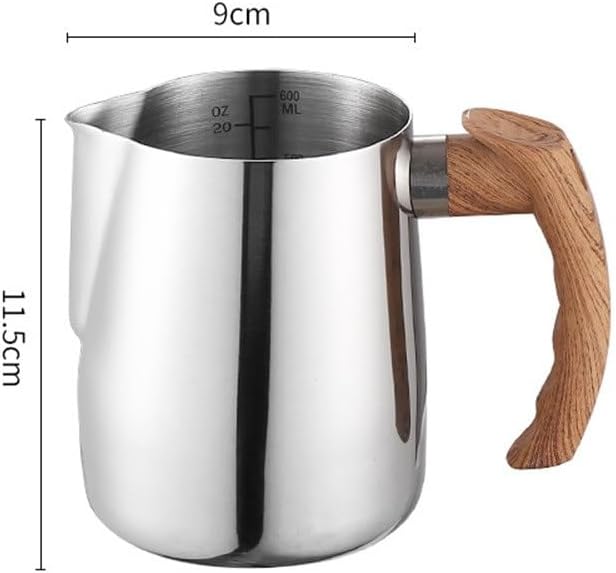 Milk Frothing Pitcher Flower Measuring Coffee Milk Froth Cup for Coffee Latte Art
