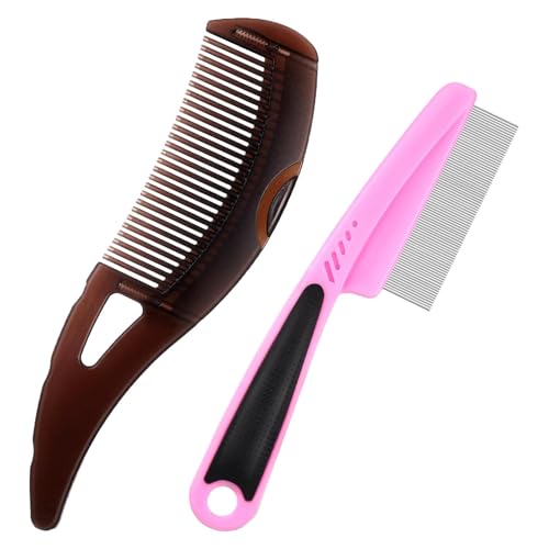 Peine de limpieza del cabelludo, cepillo de acero inoxidable para acumulación de aceite, cepillo para eliminar piojos de dientes huecos, cepillo de masaje para mujeres