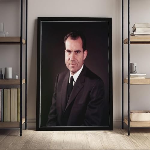 Impression sur toile Richard Nixon decoration de qualite avec cadre a suspendre - 4