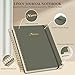 ALKALO Spiral Notebook Journal, 328 Pages Linen Hardcover College Ruled Notebook, Lined Thick Journals for Women Men, A5 Thick Spiral Journal for Writing, 100GSM Paper, Cute Notebooks for Work School