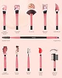 BESTOPE PRO Makeup Brushes 16 Pcs Makeup Brush Set, Blending Brush for Foundation, Premium Synthetic Powder Concealers Makeup Brushes for Eyes and Face, Eye Shadows Brushes, Eyeliner Make Up Brushes - Image 3