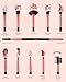 BESTOPE PRO Makeup Brushes 16 Pcs Makeup Brush Set, Blending Brush for Foundation, Premium Synthetic Powder Concealers Makeup Brushes for Eyes and Face, Eye Shadows Brushes, Eyeliner Make Up Brushes