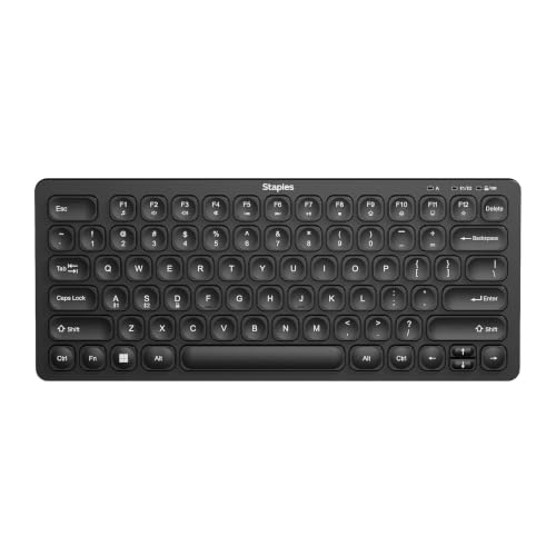Staples TECH Mini Slim Wireless Keyboard, Black