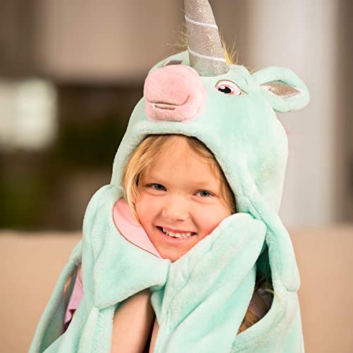 image for Fin Fun Wearable Hooded Blanket for Kids - Animal Hooded Blankets - So