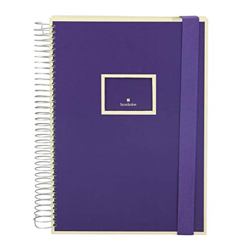 Semikolon Mucho A4 Spiral Bound Notebook, Plum