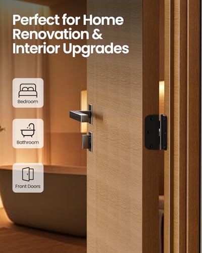 Charnière de porte robuste avec mécanisme fluide noir mat x18